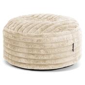 Large Round Footstool - Ultra Plush Cord Cream image