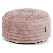 Large Round Footstool - Ultra Plush Cord Dusty Pink image