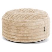 Large Round Footstool - Ultra Plush Cord Peach image