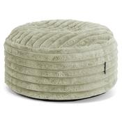 Large Round Footstool - Ultra Plush Cord Sage Green image
