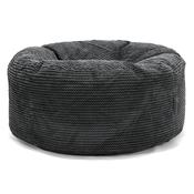Large Round Pouffe - Pom Pom Black image