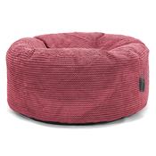 Large Round Pouffe - Pom Pom Pastel Red image