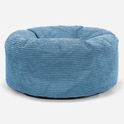 Large Round Pouffe - Pom Pom Sky Blue image