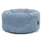 Large Round Pouffe - Pom Pom Sky Blue image
