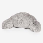Children's High Back Support Cuddle Cushion - Fluffy Faux Fur Rabbit Light Grey