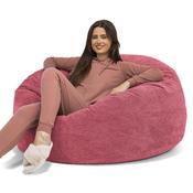 Mammoth Bean Bag Sofa - Pom Pom Pastel Red image