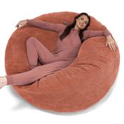 Mega Mammoth Bean Bag Sofa - Pom Pom Pumpkin Orange image