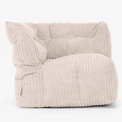 Modular Sofa Bean Bag, Left Corner Section - Cord Ivory