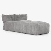 Modular Sofa Bean Bag, Right Chaise Section - Cord Graphite Grey