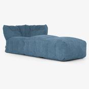 Modular Sofa Bean Bag, Right Chaise Section - Cord Navy Blue