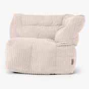 Modular Sofa Bean Bag, Right Corner Section - Cord Ivory