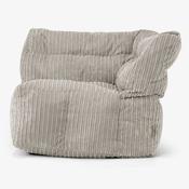 Modular Sofa Bean Bag, Right Corner Section - Cord Mink