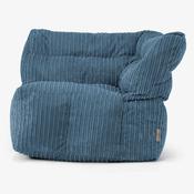 Modular Sofa Bean Bag, Right Corner Section - Cord Navy Blue