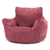 Kids Armchair Bean Bag for Toddlers 1-3 yr - Pom Pom Pastel Red image