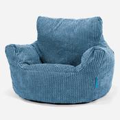 Kids Armchair Bean Bag for Toddlers 1-3 yr - Pom Pom Sky Blue