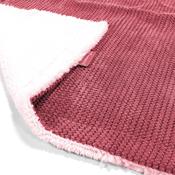 Sherpa Throw / Blanket - Pom Pom Pastel Red image
