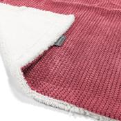 Sherpa Throw / Blanket - Pom Pom Pastel Red image