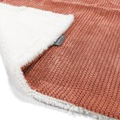 Sherpa Throw / Blanket - Pom Pom Pumpkin Orange image