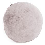 Round Scatter Cushion Cover 50cm - Fluffy Faux Fur Rabbit Dusty Pink