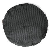 Round Scatter Cushion Cover 50cm - Pom Pom Black image
