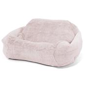 Sabine Bean Bag Armchair - Fluffy Faux Fur Rabbit Dusty Pink
