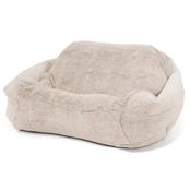 Sabine Bean Bag Armchair - Fluffy Faux Fur Rabbit Golden Brown
