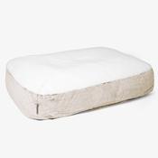 Sloucher Large Dog Bed - Fluffy Faux Fur Rabbit Golden Brown
