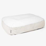 Sloucher Large Dog Bed - Fluffy Faux Fur Rabbit White