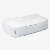 Sloucher Medium Dog Bed - Fluffy Faux Fur Rabbit Dusty Blue