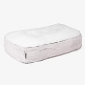 Sloucher Medium Dog Bed - Fluffy Faux Fur Rabbit Dusty Pink