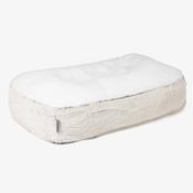 Sloucher Medium Dog Bed - Fluffy Faux Fur Rabbit White