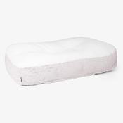 Sloucher XL Dog Bed - Fluffy Faux Fur Rabbit Dusty Pink