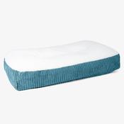 Sloucher XL Dog Bed - Sherpa &amp; Cord Aegean Blue