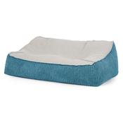 Sloucher Bean Bag Sofa - Boucle &amp; Cord Aegean Blue image