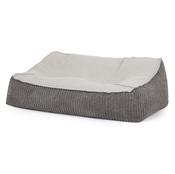 Sloucher Bean Bag Sofa - Boucle &amp; Cord Graphite Grey image