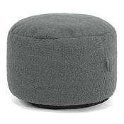Small Round Footstool - Boucle Grey image