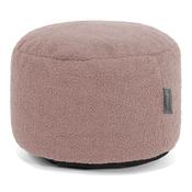 Small Round Footstool - Boucle Pink image