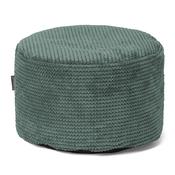 Small Round Footstool - Pom Pom Emerald Green