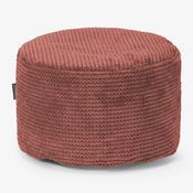 Small Round Footstool - Pom Pom Pumpkin Orange image