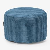 Small Round Footstool - Pom Pom Sky Blue image