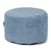 Small Round Footstool - Pom Pom Sky Blue