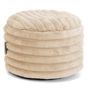 Small Round Footstool - Ultra Plush Cord Peach image