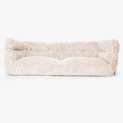 The 3 Seater Louis Sofa Bean Bag - Ultra Plush Cord Cream