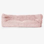 The 3 Seater Louis Sofa Bean Bag - Ultra Plush Cord Dusty Pink