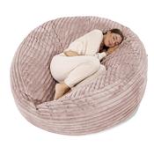 Mega Mammoth Bean Bag Sofa - Ultra Plush Cord Dusty Pink image