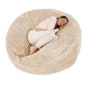 Mega Mammoth Bean Bag Sofa - Ultra Plush Cord Peach image