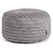 Large Round Pouffe - Ultra Plush Cord Grey image