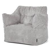 Victor Bean Bag Armchair - Cord Silver Grey