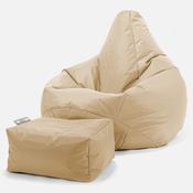 Outdoor Highback Bean Bag Chair - SmartCanvas™ Beige image