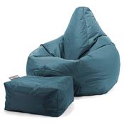 Outdoor Highback Bean Bag Chair - SmartCanvas™ Petrol Blue